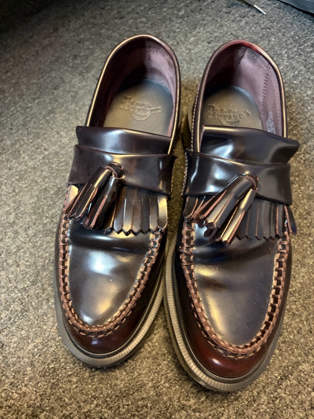 Dr. Martens Adrian Arcadia Burgundy Tassel Loafers